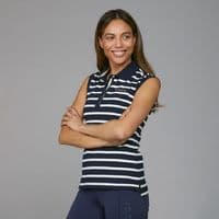 Toggi Lucille Sleeveless Polo Shirt - Navy Stripe