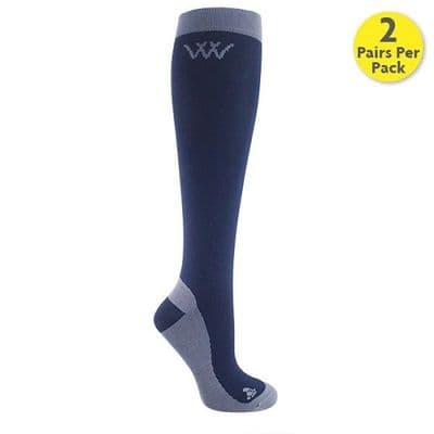 Woof Wear Competition Socks - Navy/Grey (Pack of 2)