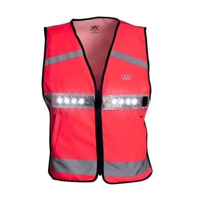 Woof Wear LED Junior Hi Vis Riding Vest - Pink