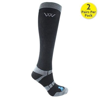Woof Wear Long Riding Socks - Black (Pack of 2)