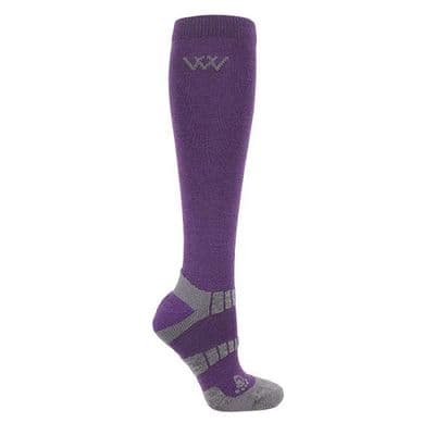 Woof Wear Winter Socks - Damson (Pack of 2)
