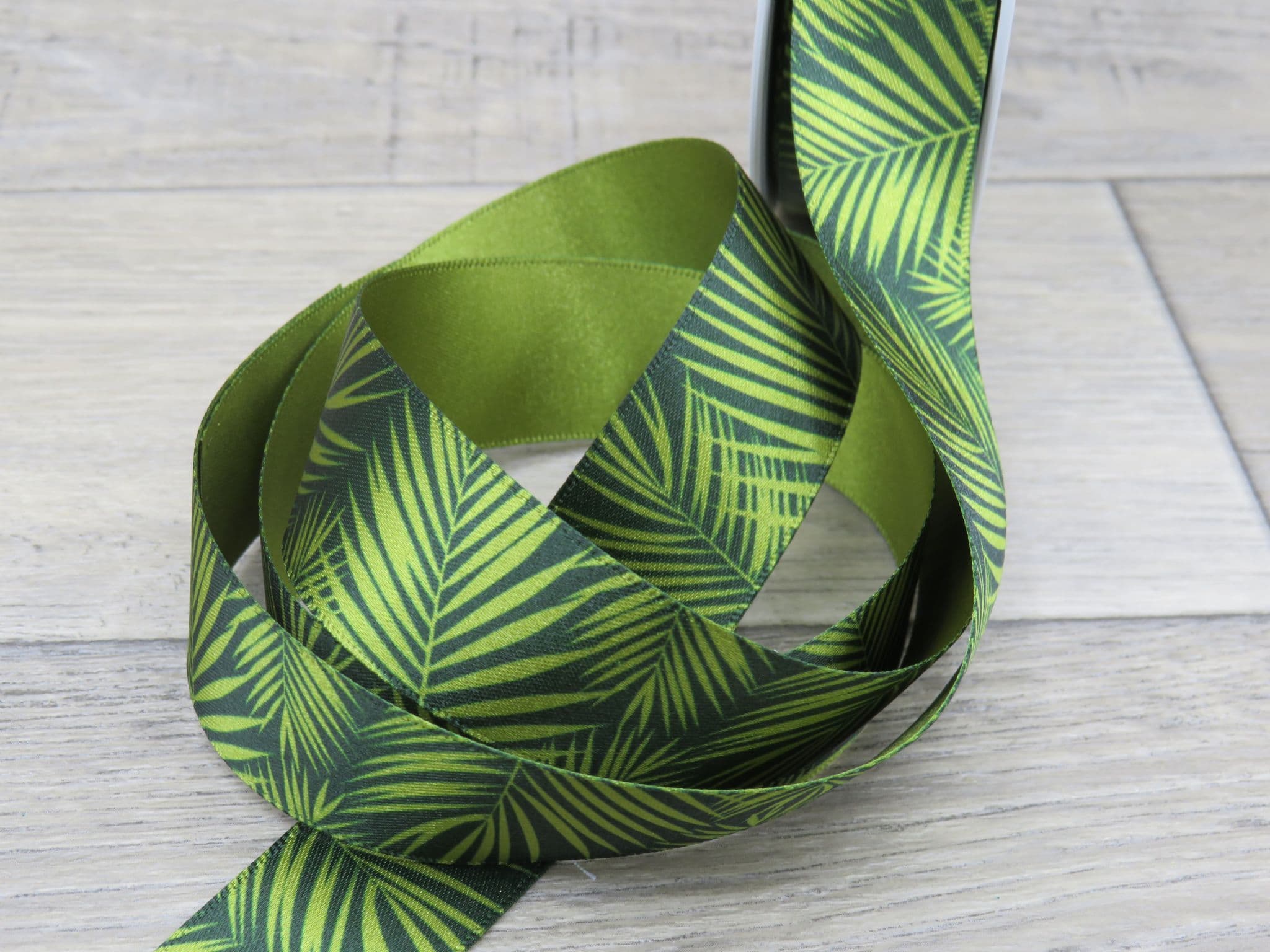 Berisfords 25mm Palm Leaf Ribbon, in 5 tropical colours