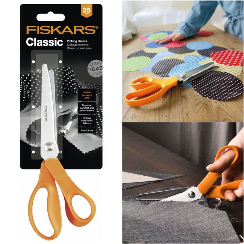 Fiskars Classic Pinking Fabric Scissors 23cm
