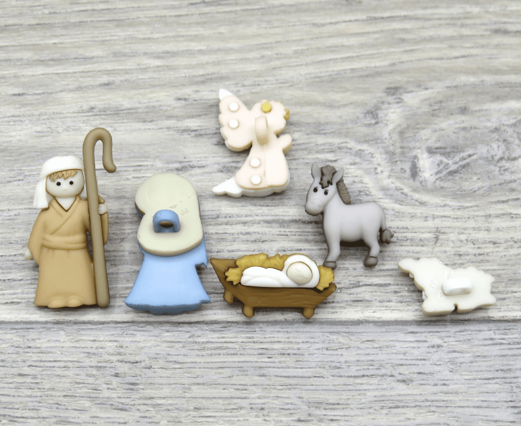 Dress It Up Nativity Christmas Hoop/Shank Buttons