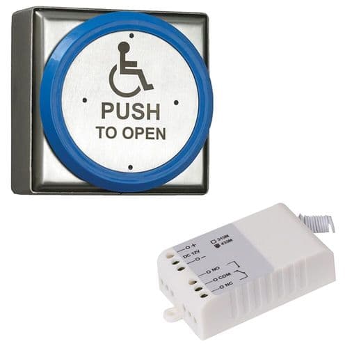 DDA Vandal-Resistant Wireless Circular Push Plate