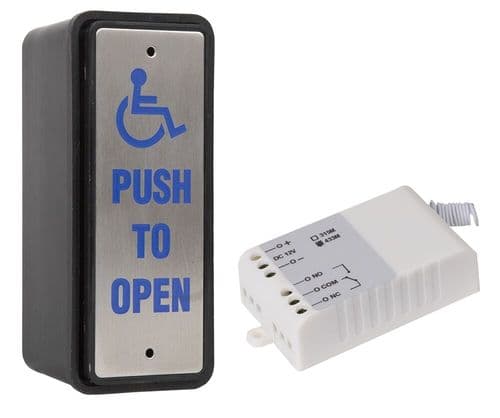 DDA Vandal-Resistant Wireless Jamb Push Pad