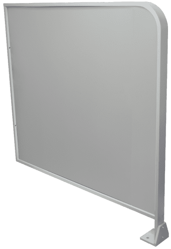 Floor To Wall Solid Infill Barrier RAL 9006