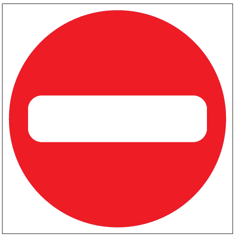 No Entry Signage