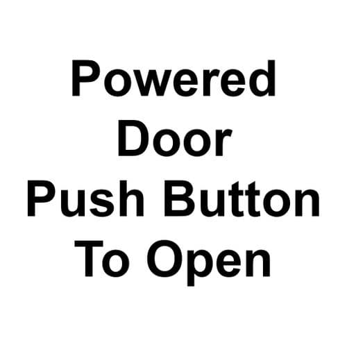 Powered Door Push Button To Open Signage