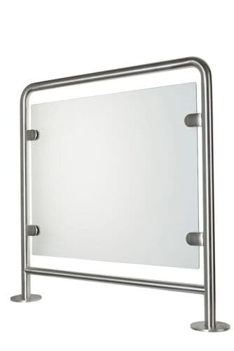 Stainless Steel Floor To Floor Barrier With Bottom Rail