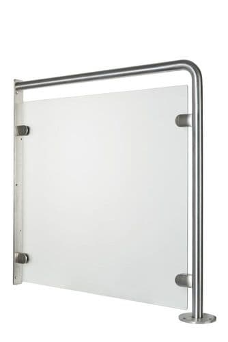 Stainless Steel Floor To Wall Barrier Without Bottom Rail