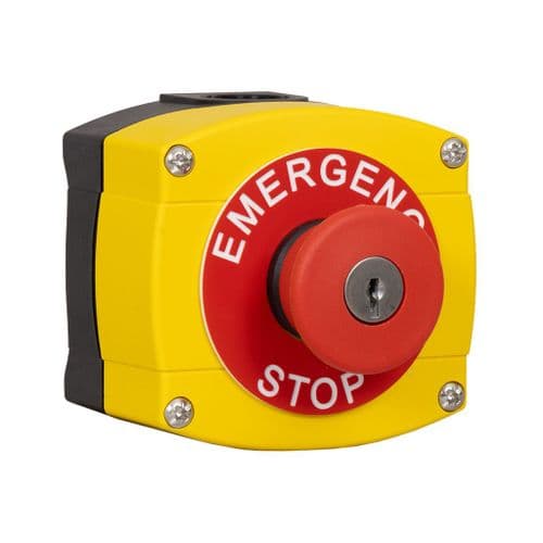 Surface Mount IP66 Keyed Emergency Stop Twist to Release Button