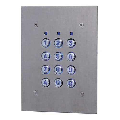 Videx Vandal Resistant Stainless Steel Flush Keypad