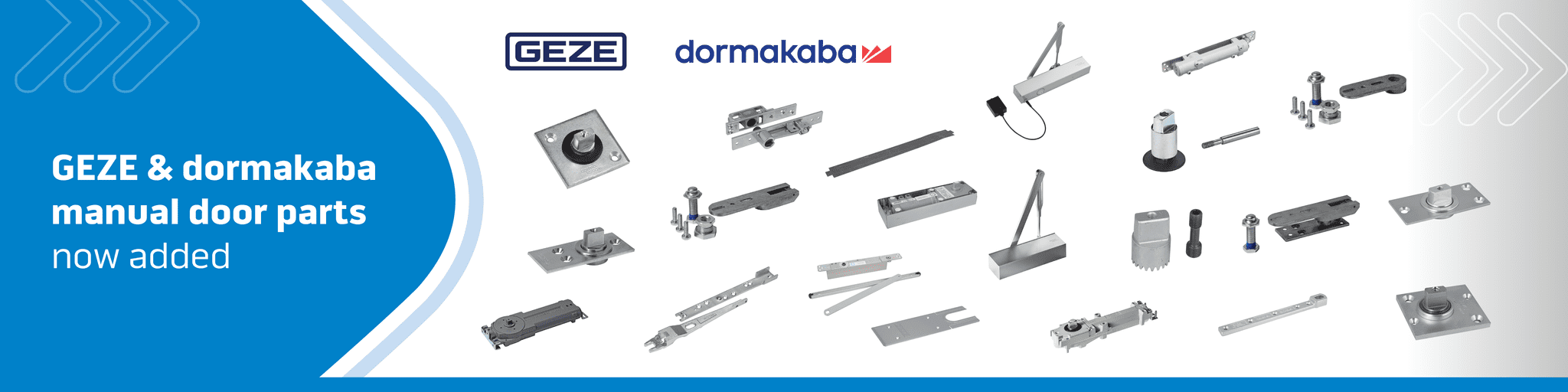 New GEZE & dormakaba manual door parts