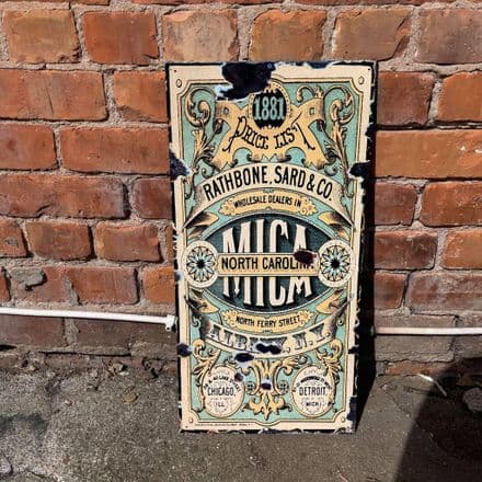 1881 Price List Wholesale Dealers - Metal Wall Sign
