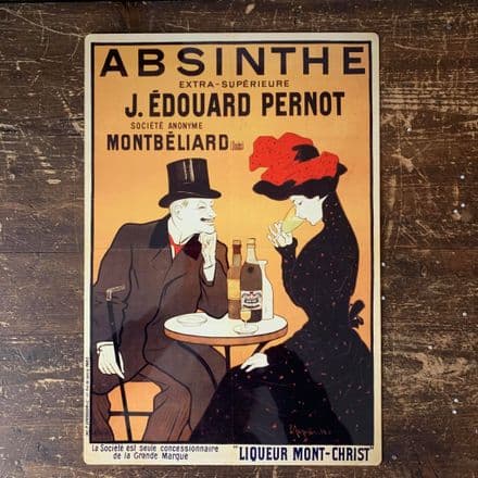 Absinthe J. Edouard Pernot Leonetto Cappiello - Metal Advertising Wall Sign