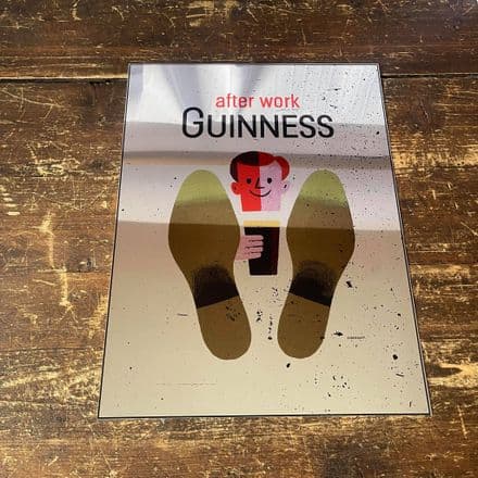 After Guinness Mirror - Mirroed Metal Wall Sign