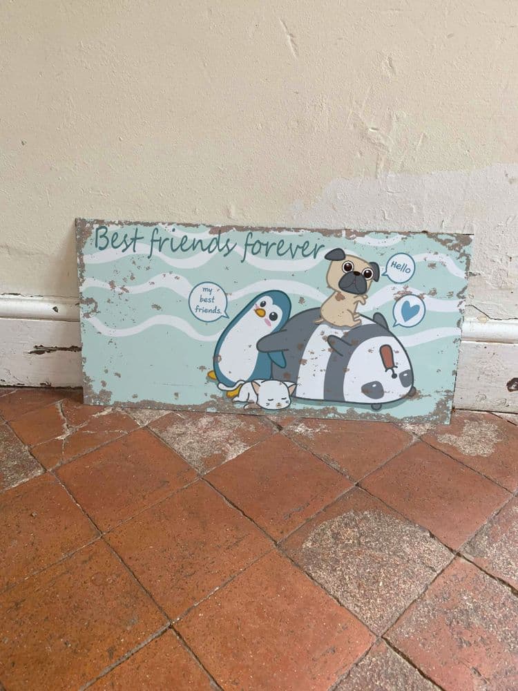 Best friends Forever Metal Wall Sign