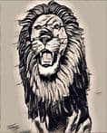 Black And White Lion