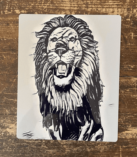 Black And White Lion