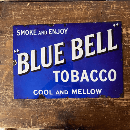 Blue Bell Tobacco - Metal Advertising Wall Sign