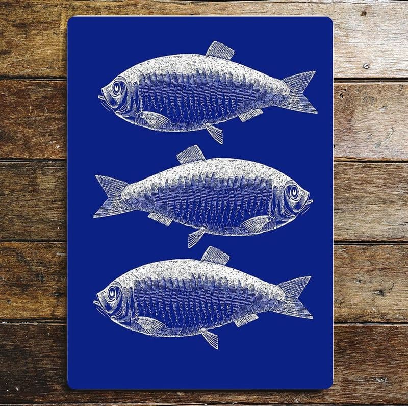 Blue Fish  - Metal Movie Wall Sign