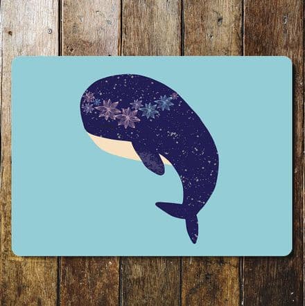 blue whale floral headband - Metal Advertising Wall Sign