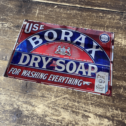 Borax Dry Shampoo Mirror - Mirroed Metal Wall Sign