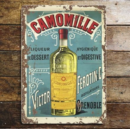 Camomille liqueur Drink bottle - Metal Sign Plaque (1)