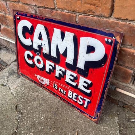 Camp Coffee - Everyone One own business - Metal Vintage Wall Sign