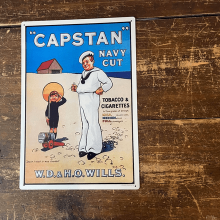Capstan Navy Cut Tobacco & Cigarettes - Metal Advertising Wall Sign