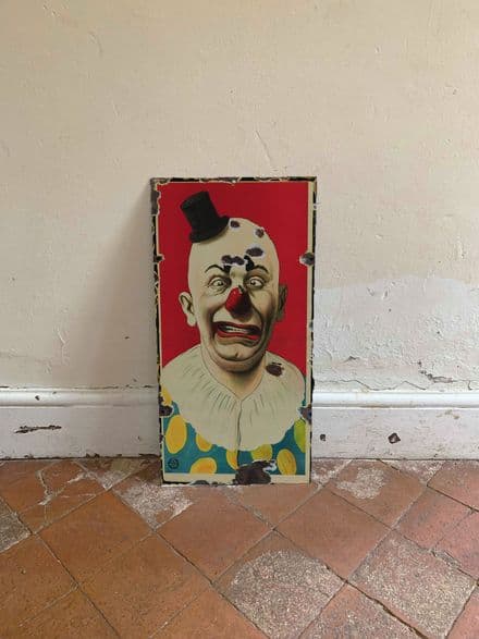 Circus Clown Sad Face Metal Wall Sign