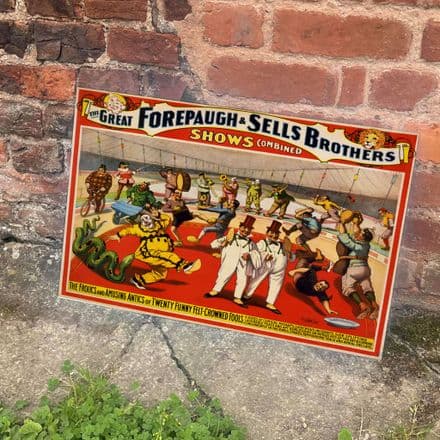 Circus Great Forepaugh & Sells Brothers - Metal Circus Wall Sign
