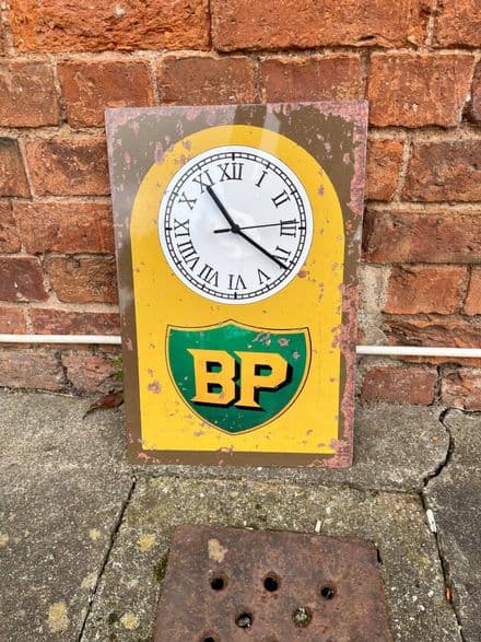 Clock Bp Tin Sign Metal Sign Plaque 30x45cm