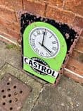 Clock Castrol Green Tin Sign Metal Sign Plaque 30x45cm