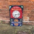 Clock Hudsons Soap Tin Sign Metal Sign Plaque 30x50cm