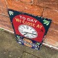 Clock Hudsons Soap Tin Sign Metal Sign Plaque 30x50cm