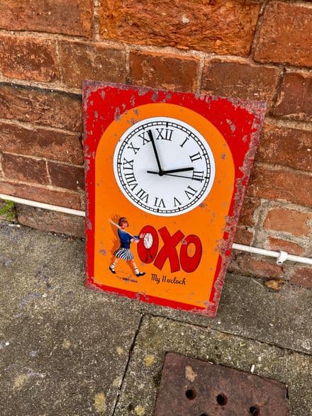 Clock oxo Tin Sign Metal Sign Plaque 30x45cm