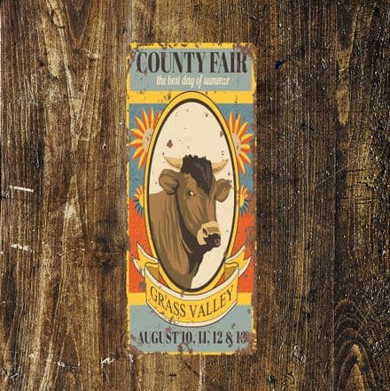 Country Fair - Metal Vintage Wall Sign
