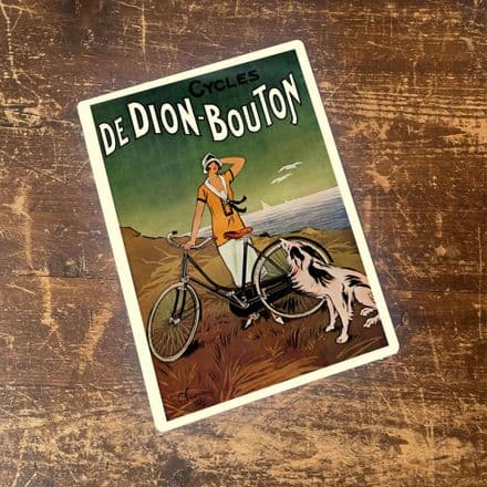 Cycles De Dion Bouton Dog - Metal Art Wall Sign