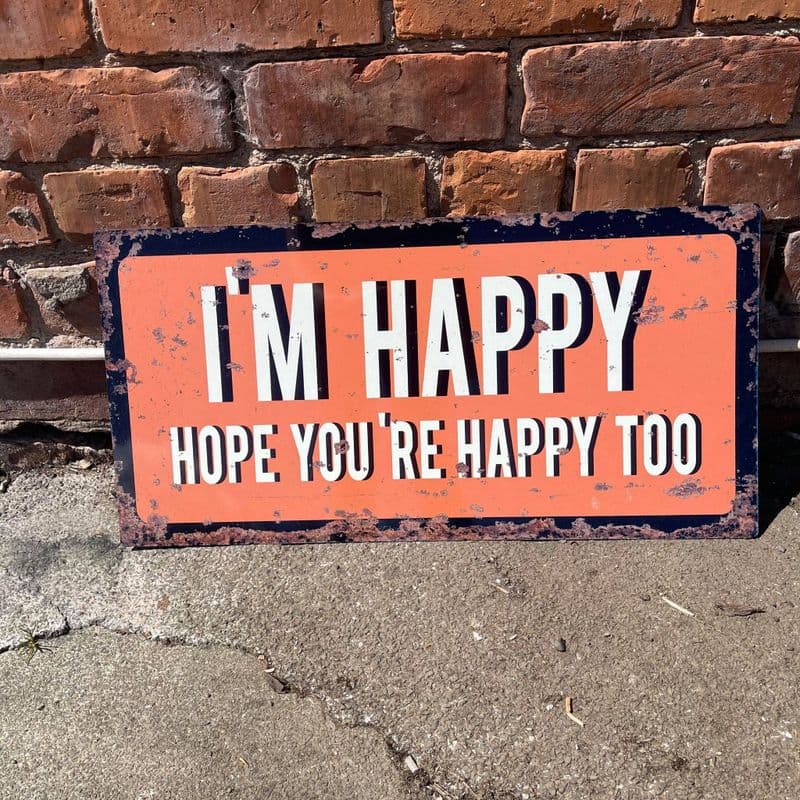 David Bowie - Ashes To Ashes - I'm Happy - Metal Wall Sign