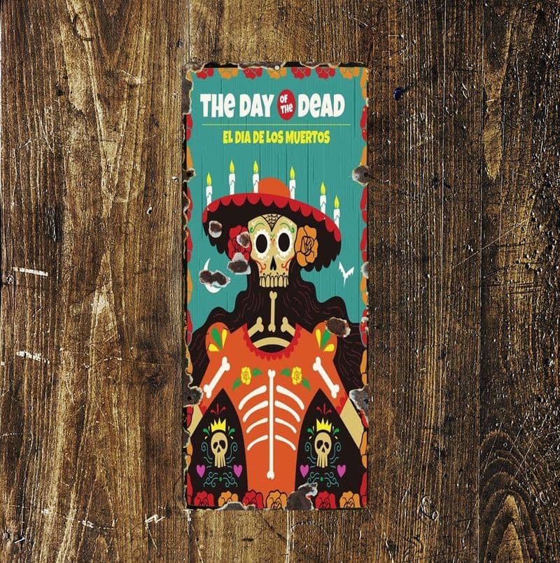 Day Of The Dead Skulls 2 - Metal Wall Sign