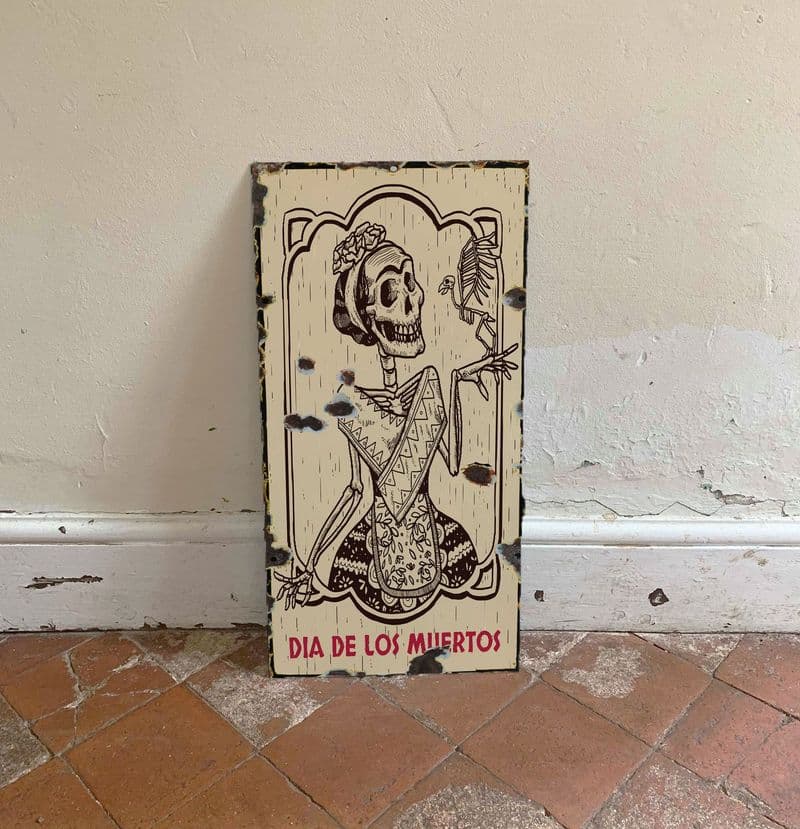 Day Of The Dead Skulls 3 - Metal Wall Sign