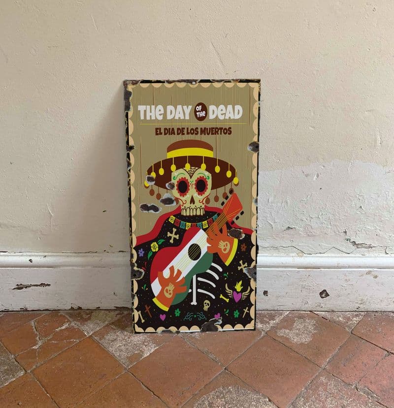 Day Of The Dead Skulls 5 - Metal Wall Sign (1)