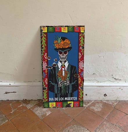 Day Of The Dead Skulls - Metal Wall Sign