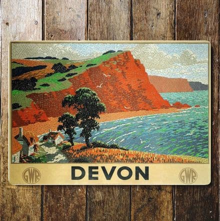 Devon British Railways Southern Region- Metal Travel Wall Sign