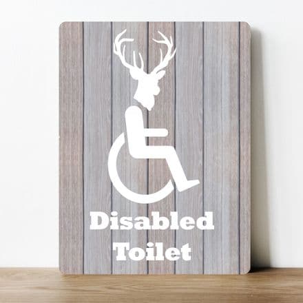 disabled toilet, stag Metal Wall Sign