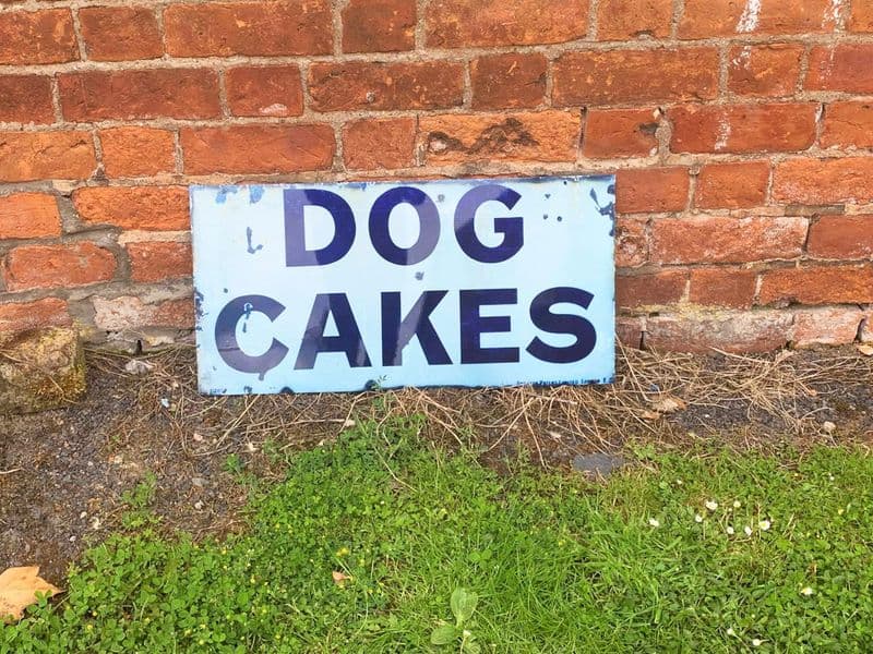 Dog Cakes Blue - Metal Wall Sign