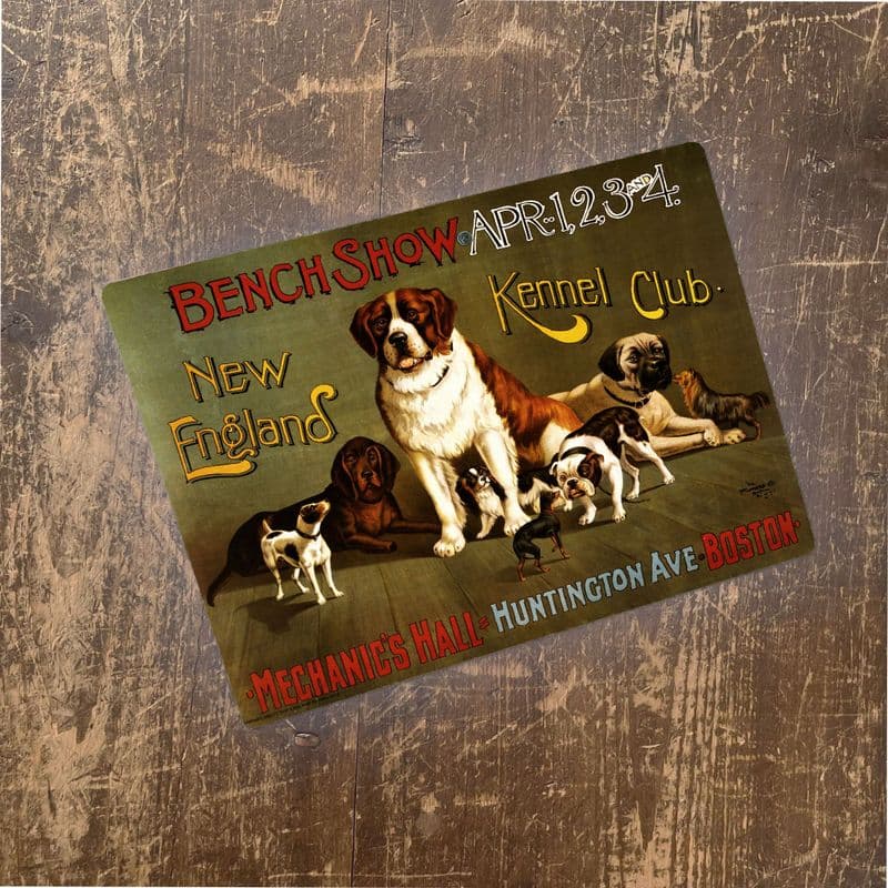 Dogs Kennel Bench show - Metal Animal Wall Sign