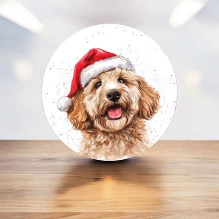 Doodle with santa hat Christmas circle - Metal Street Sign Wall Sign (1)